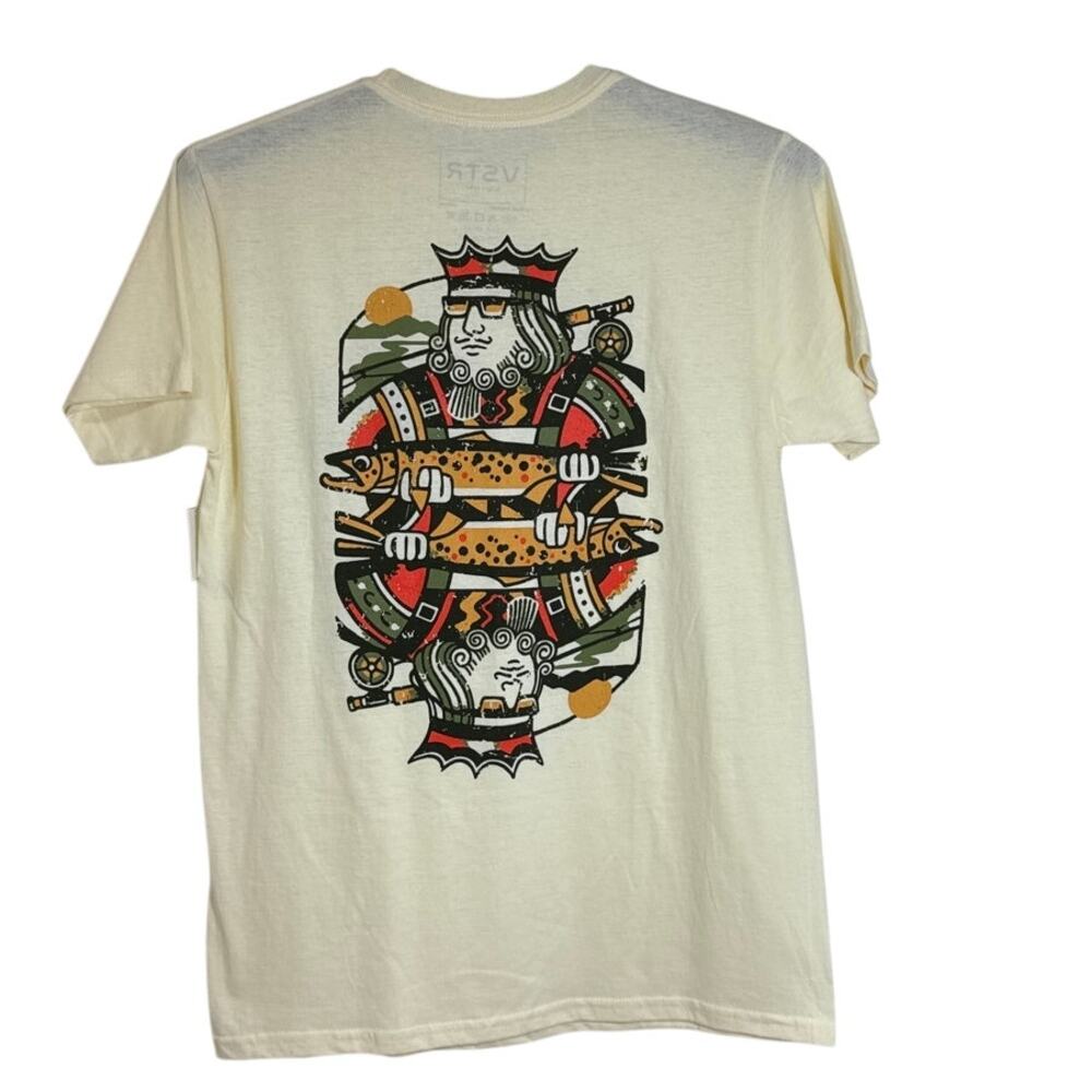 NWT Men's VSTR King of the Cod, Medium Short Sleeve Yellow T-shirt, 100% Cotton